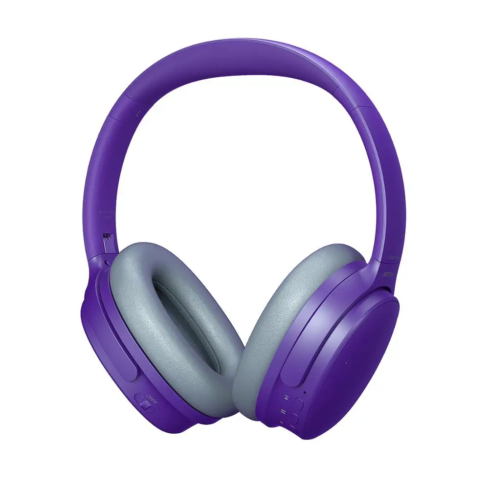 Mpow H10 Hi-Fi стерео музыкальные гарнитуры наушники с шумоподавлением Накладные наушники 25H время воспроизведения беспроводные Bluetooth наушники с микрофоном - Цвет: Purple Headphone