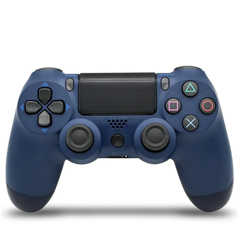 Blue Модернизированная версия беспроводной Bluetooth контроллер для PS4 полное колебание L1R1 геймпад джойстик для Dualshock Play станция 4 - Цвет: Blue