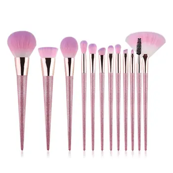 

12Pcs/set Pink Cosmetic Brushes Professional Face Eye Shadow Eyeliner Foundation Blush Lip Makeup Brush Women Beauty Tools