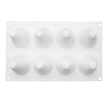 

New Year Christmas Tree Silicone Mold Cake Decorating 8 Cavity 3D Shaped Mousse Molds Non-Stick DIY Baking Cake Moulds Tools