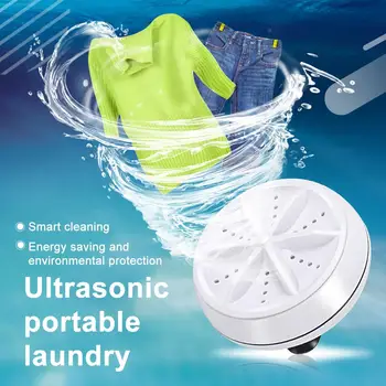 

Mini Washing Machine Portable Rotating Ultrasonic Washer with USB Cable