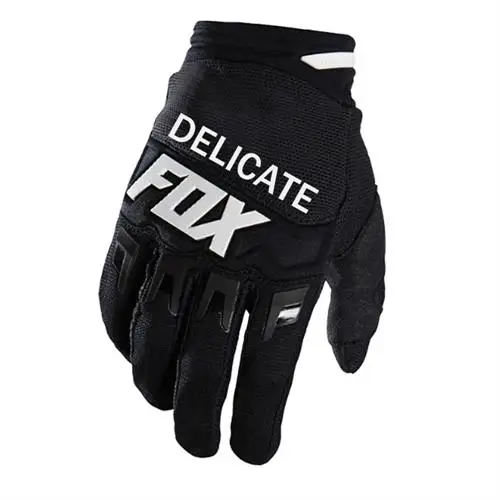 Синие Перчатки MX для езды на мотоцикле Delicate Fox для мотоспорта MTB велосипед MX внедорожные автомобильные перчатки - Цвет: Black