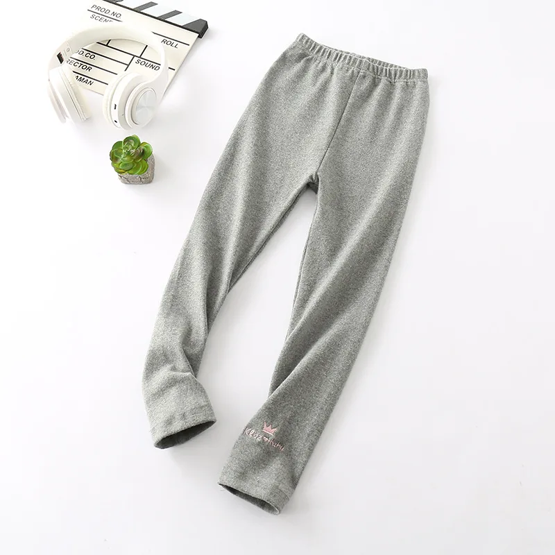 Леггинсы для бега на весну и осень 130-170 хлопок, большие леггинсы для мальчиков с вышивкой короны K7963