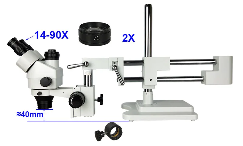 38MP 2,1-90X двойной стрелы Arm HDMI USB Тринокулярный Стерео паяльник объектив камеры микроскопа зум телефон Ремонт Инструменты