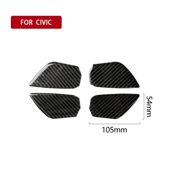 

Parts Door Handle Bowl Cover Carbon Fiber For Honda Civic 10th 2016-19