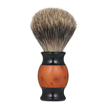 

Badger Hair Men's Shaving Brush Salon Men Facial Beard Cleaning Appliance Shave Tool Razor Brush with Wood Handle for men