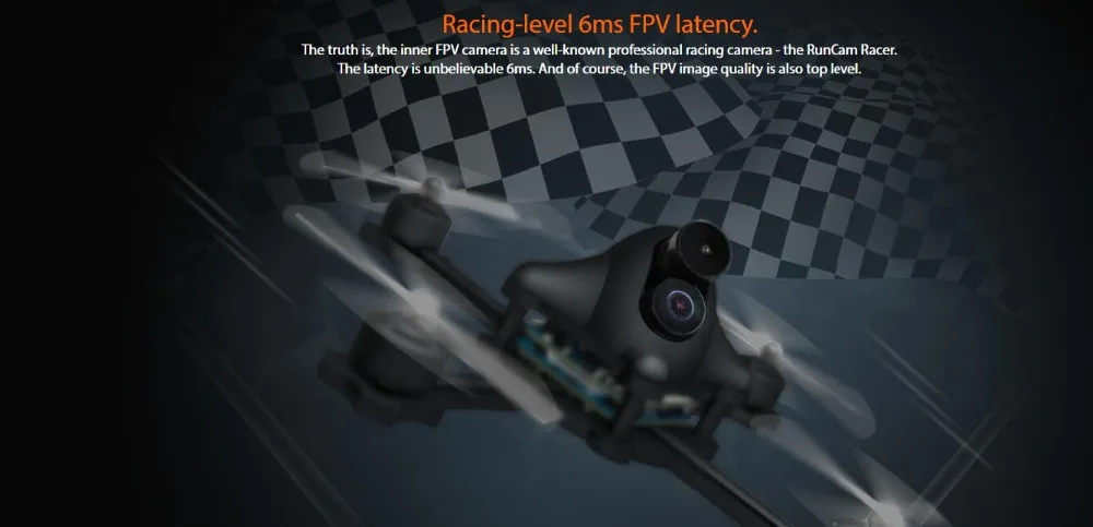 Runcam Гибридный 145 ° широкоугольный 4K HD/съемкой от первого лица 2-в-1 камера для дрона с дистанционным управлением