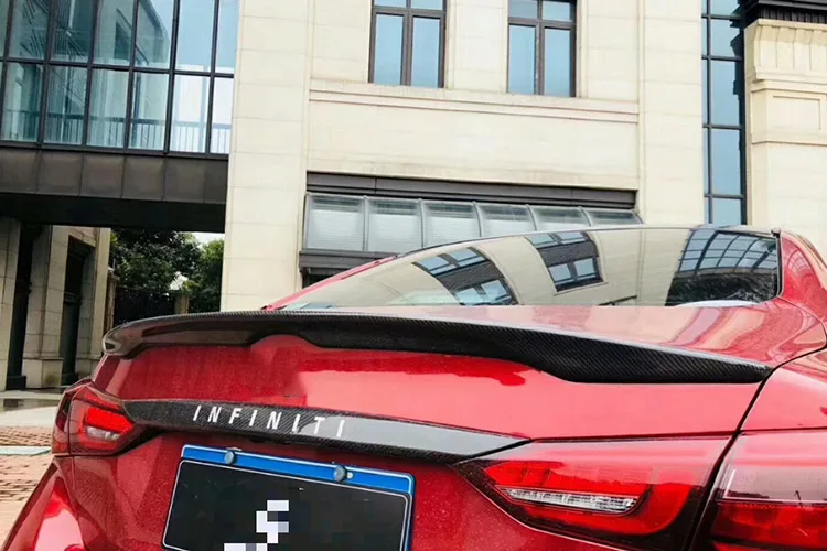 Задняя накладка на багажник автомобиля из углеродного волокна крыло для INFINITI Q50 Q50S- спойлер заднего крыла крыша багажника крыло