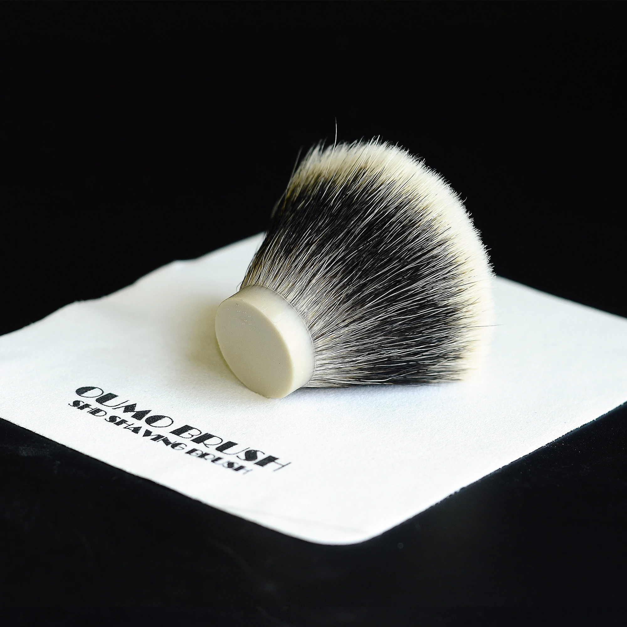 OUMO BRUSH-fan SHD Handmaster finest  badger hair knot shaving brush knots gel tip