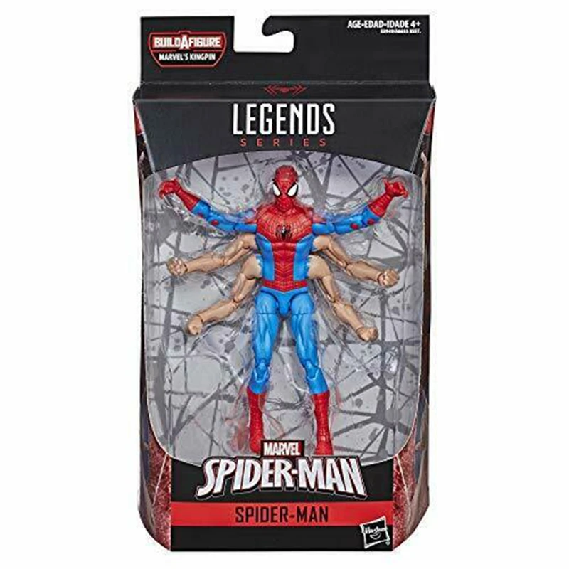 Marvel Legends Человек-паук Kingpin BAF Wave Six Armed Человек-паук фигурка игрушка кукла Brinquedos Фигурки Модель подарок