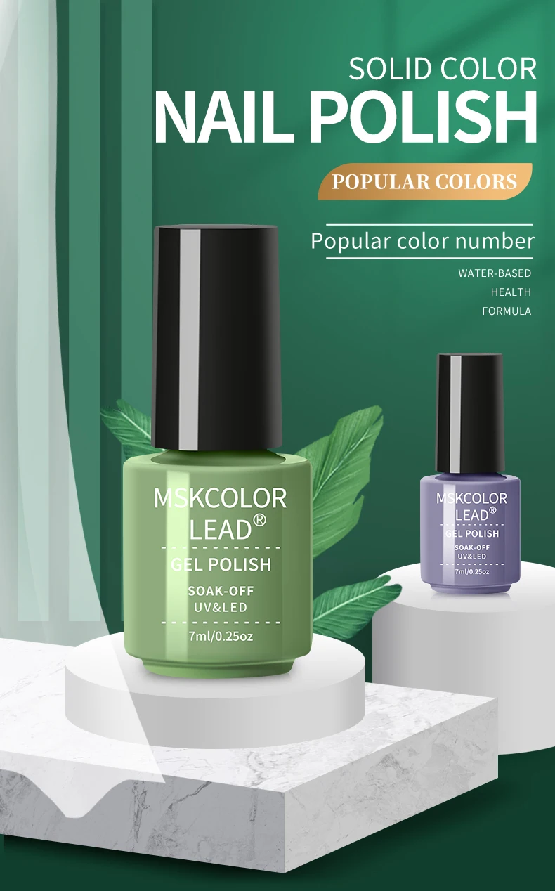 Msk Color Lead Nail Gel Polish 7ml Nail Gel Polish Colorful Glass