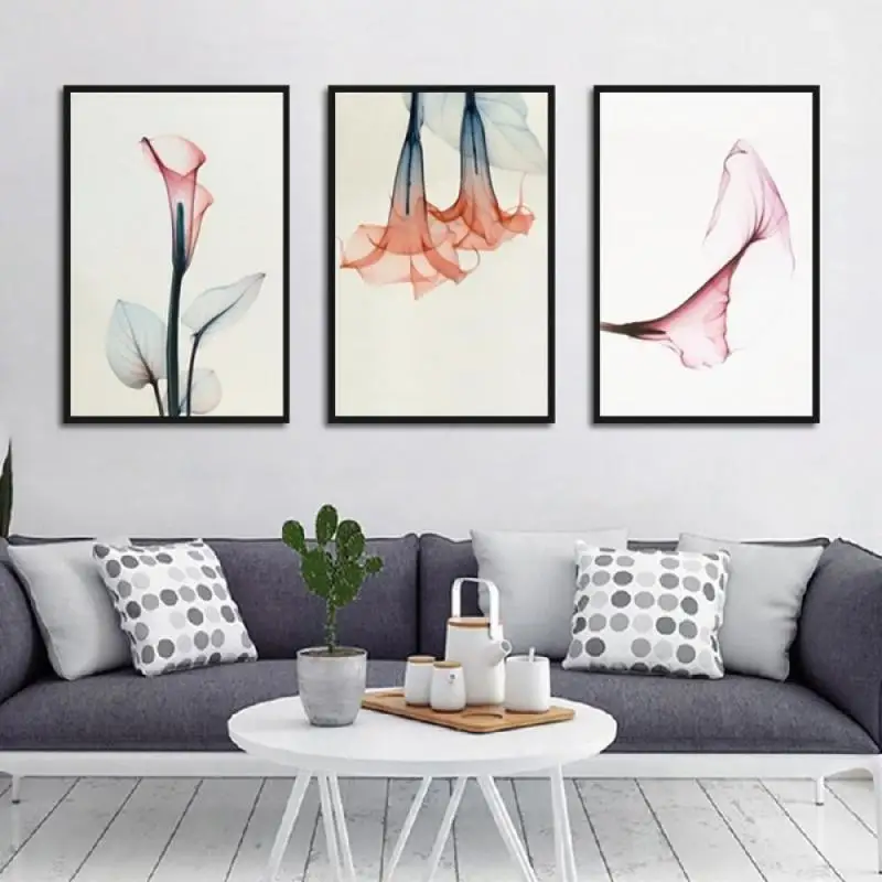 Минималистичный розовый плакат каллы и печать лилии современный маленький