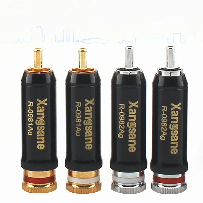 Аудиофил HIFI Позолоченный разъем RCA для DIY аудио кабель адаптер разъем|Коннекторы