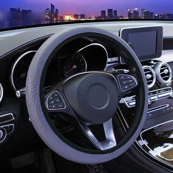 

Universal Steering Wheel Cover​ Embossed Leather Steering Wheel Protable