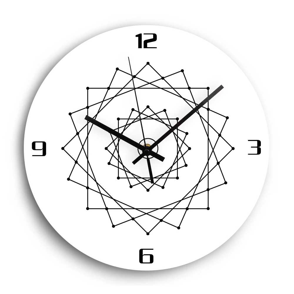 

12'' Digital Wall Clock Modern Design Mute Quartz Simple Acrylic Decorative Clock for Living Room Metal Needle Wall Watch