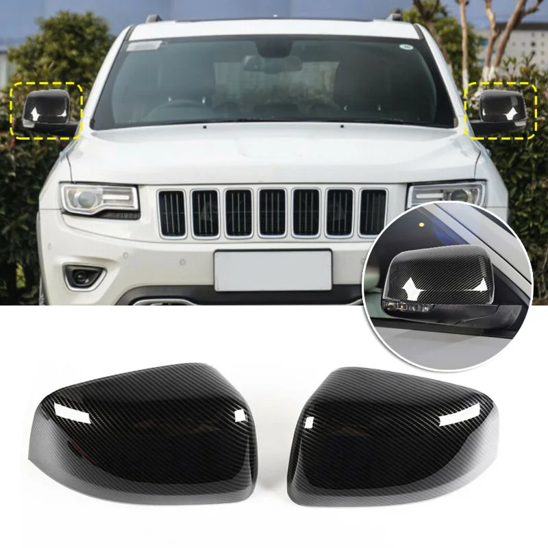 Накладка зеркала заднего вида из углеродного волокна для Jeep Grand Cherokee 11-16