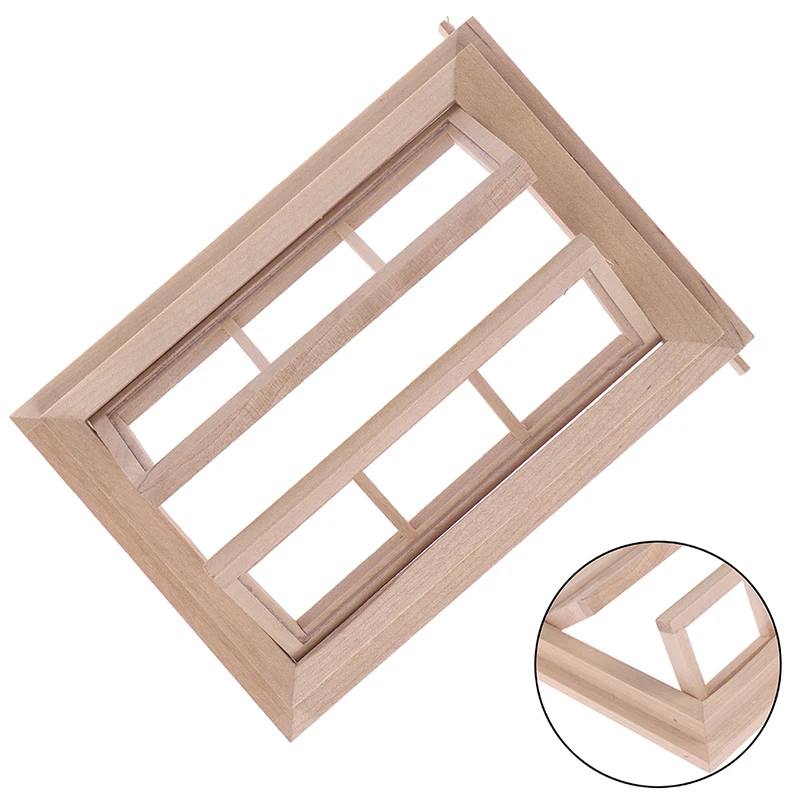 13.5x9.2cm DIY деревянный шпиль дверь Кукольный дом аксессуары ролевые игры игрушки для детей 1:12 Кукольный дом дверь мебель моделирование миниатюры - Цвет: 13.5x9.2cm