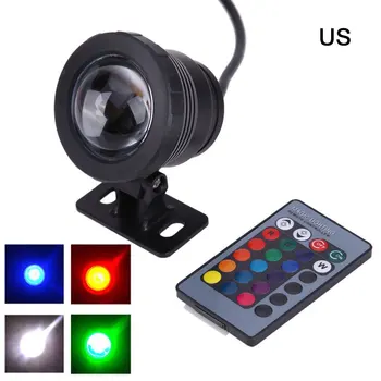 

10W LED Floodlights Underwater Spot Lamps Waterproof Outdoor RGB Light with Remote Control for Swimming Pool Fountains Pond Wate