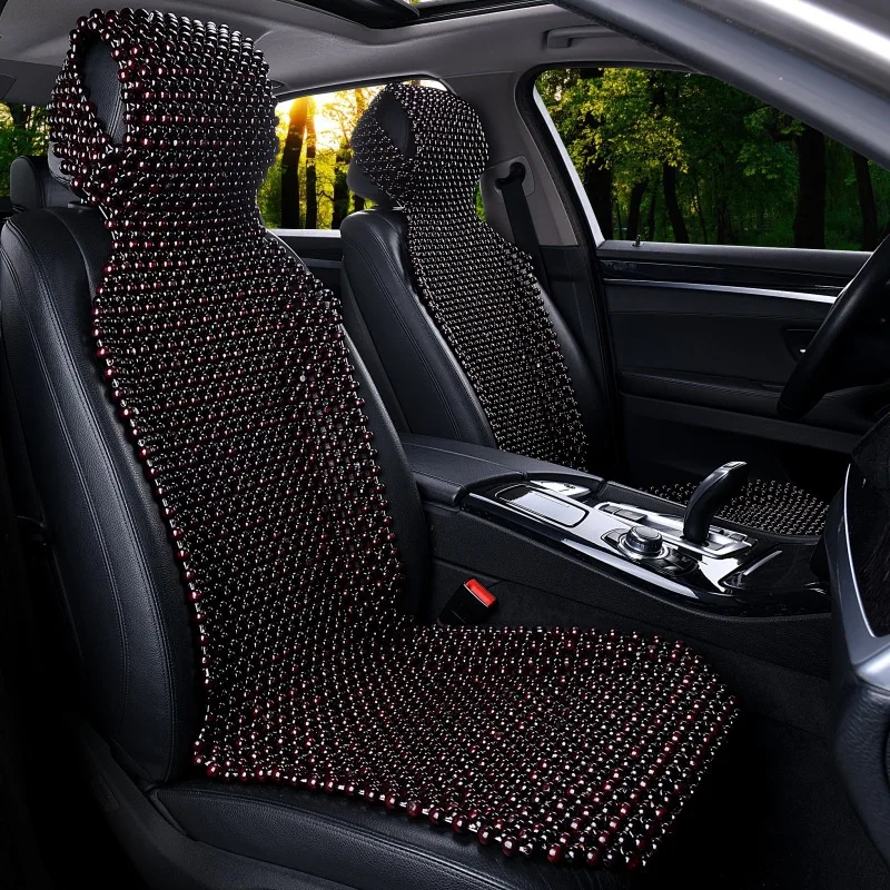

Automobile Seat Cushion Summer Wooden Bead Cushion Monolithic Breathable Non-Backrest Cushion Cool Pad Heat Dissipation Four Sea
