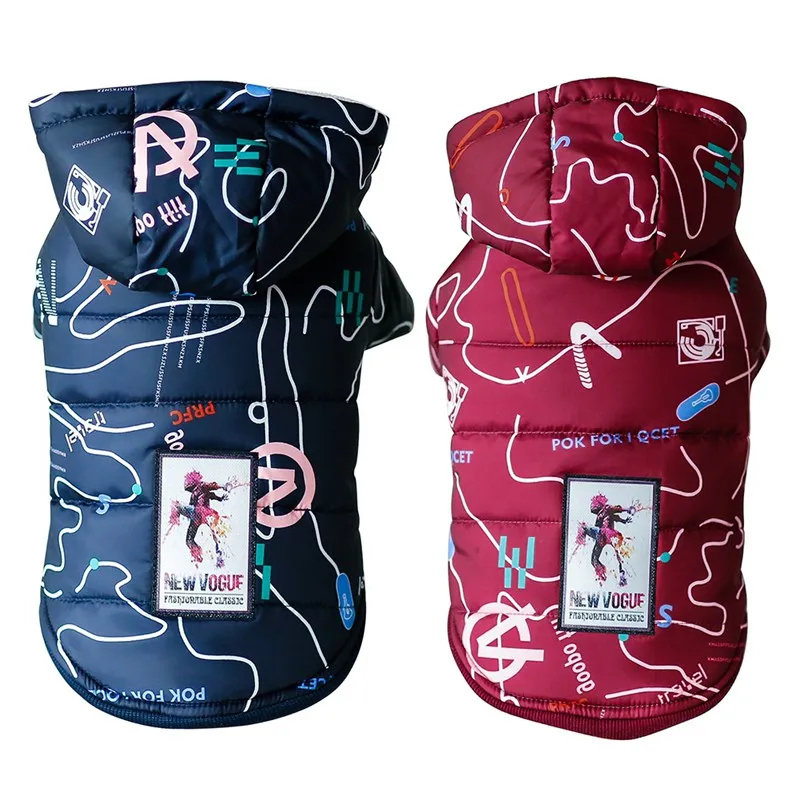 

Dog Clothes Winter Warm Pet Dogs Coat Jacket Puppy Cat Outdoor Clothing Hoodies For Small Medium Dogs Teddy Outfit