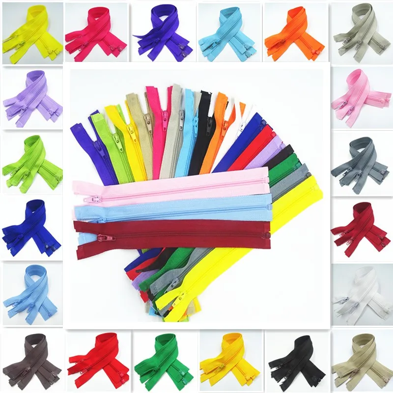 10Pcs 3# Opening Nylon Zippers Tail Resin 20Cm-60Cm Suitable For Clothing | Дом и сад