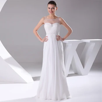 

Elegant Wedding Dresses 2020 Lace Bridal Wedding Gowns Backless Floor Length Vestido De Noiva