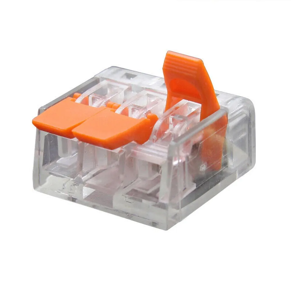 413-Orange 50/100 шт Мини Быстрый разъем провода разъем 222-412/413/414/415 Универсальный Компактный проводки проводника пуш-ап-в клеммный блок - Цвет: 413-Orange