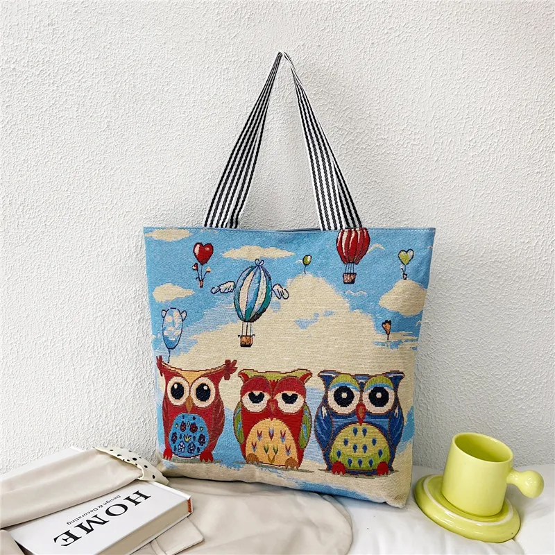 Fashion Folding Women Big Size Handbag Tote Ladies Casual Flower Printing Canvas Graffiti Shoulder Bag Beach Bolsa Feminina