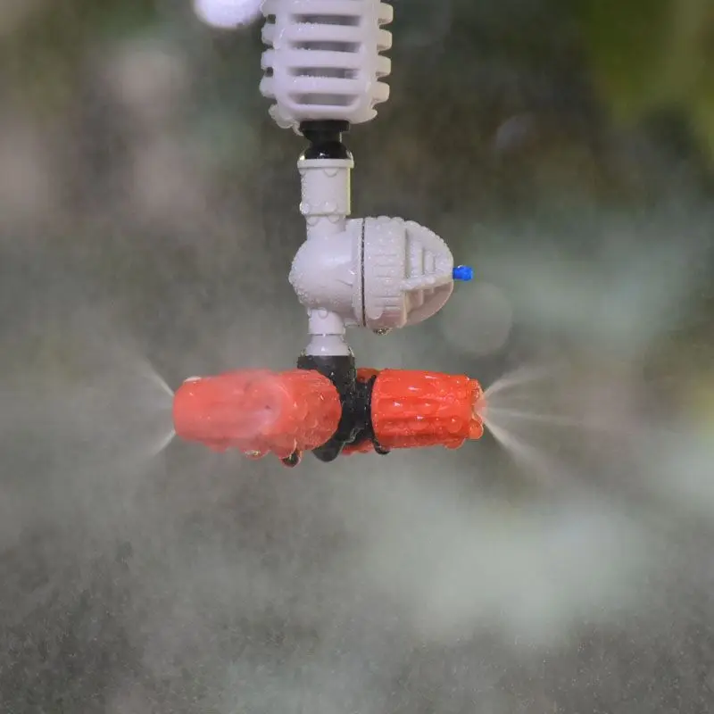 

Qrange cross fog nozzle Hanging anti drip misting nozzle Atomizing WATER SPRAY To greenhouse Drip irrigation 20set