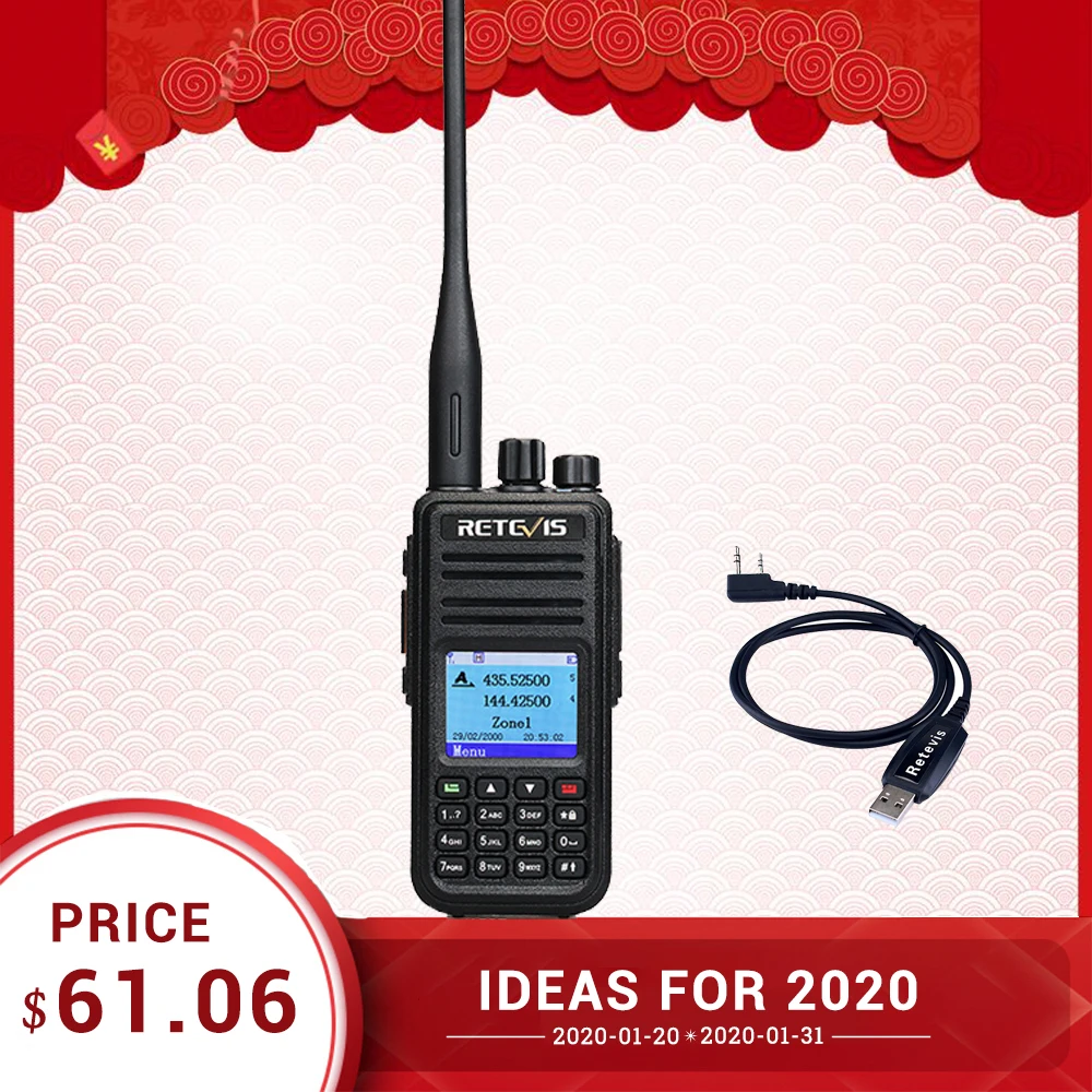 RETEVIS RT3S DMR Radio Digital Walkie Talkie GPS DMR Ham Radio Amador 5W VHF UHF Dual Band Encrypti