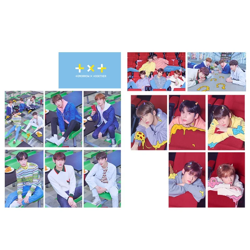 14 шт./компл. TOMORROW TXT TOGETHER новые модные липкие фото карты с кристаллами наклейки для студенческой автобусной карты