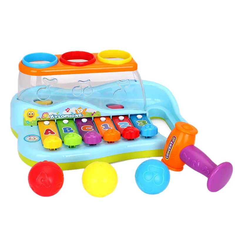 

Rainbow Xylophone Piano Pounding Bench for Kids with Balls and Hammer ,Babies Piano Toys ,Best Toddler Gift,Toy for 1-3 Year Old