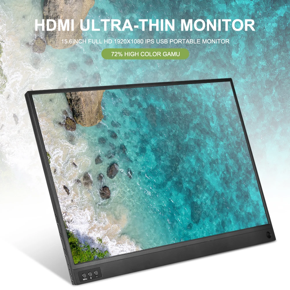 US $141.37 156 Inch Full HD 1920x1080 IPS USB Portable Monitor Large Screen HDMI UltraThin Monitor Laptop Computer Accessories New Hot