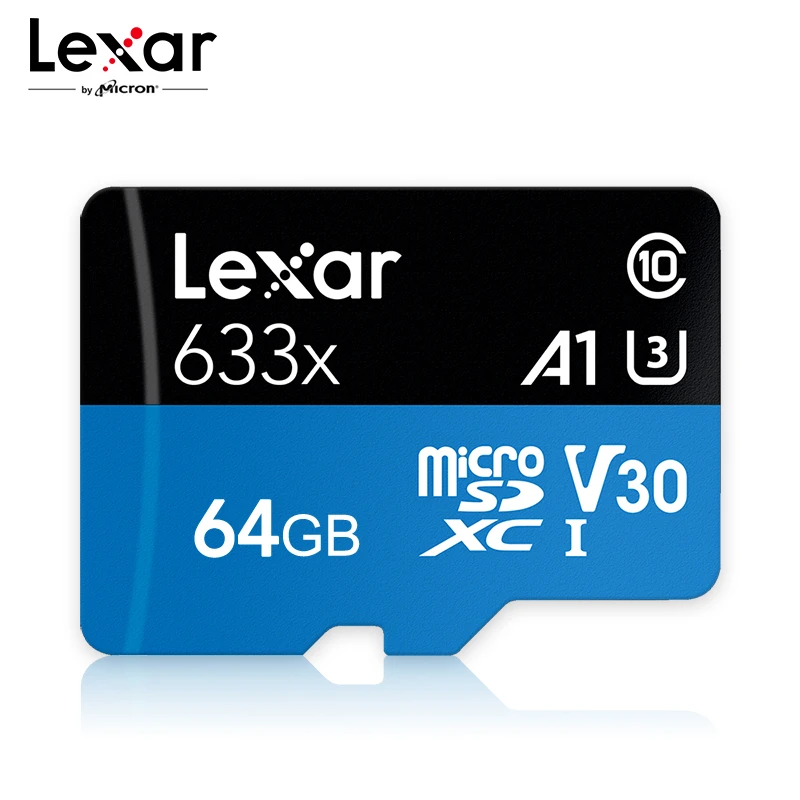 Lexar 633x micro sd card 32GB 64GB 128GB 256GB SDXC/SDHC Flash Memory Card 512GBTF Card for Gopro/DJI/Nintendo/smartphone switch