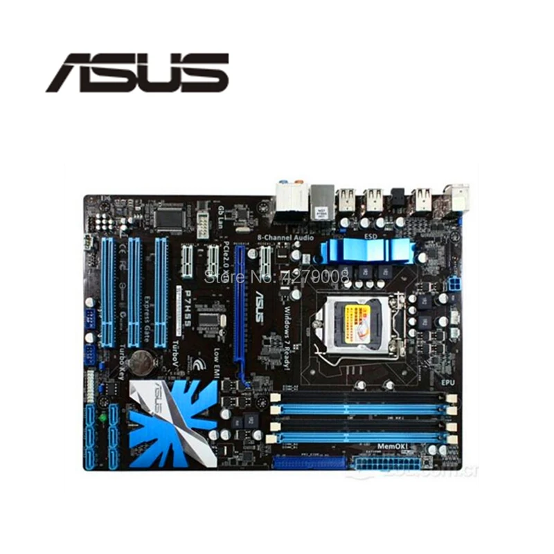 Материнская плата для ASUS P7H55 LGA 1156 DDR3 16 ГБ Intel H55 десктопная материнская системная
