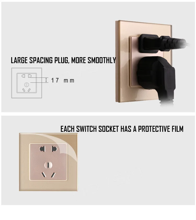 NOVSKI ГБ 16A 3 отверстия розетки Пособия по немецкому языку Байер огнестойкий Материал закаленное Стекло Панель 86*86 220-250 вольтов китайский сертификация CCC