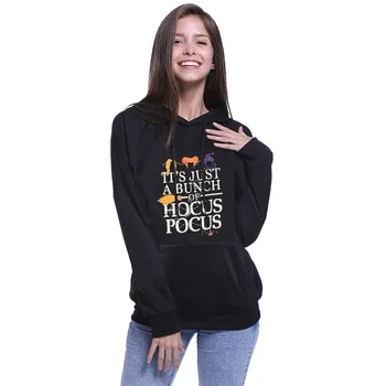 

Women's Street Sweatshirts 2019 New Black Letter Print Hoodie Sweatshirt Halloween Sweatshirt for Women