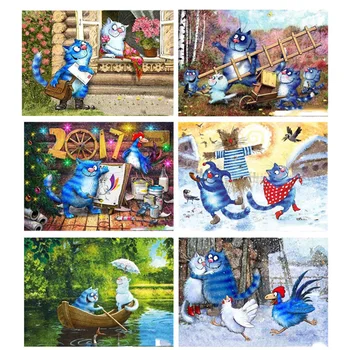 

DIY Diamond Painting Animals Friends Full Square Diamond Embroidery Picture Rhinestone Sunset Mosaic Wall Decor