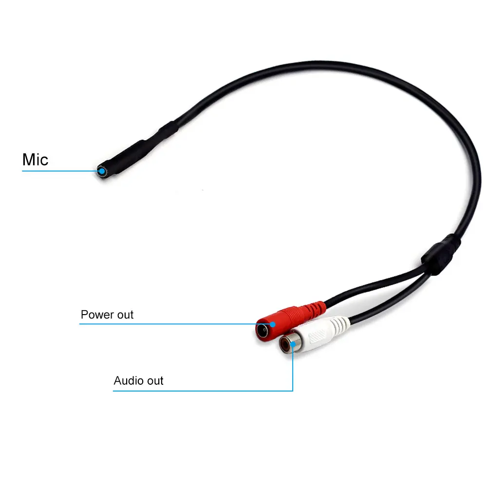 Аудиомонитор DC 6 14 в мини звукосниматель с микрофоном RCA кабель питания для камеры