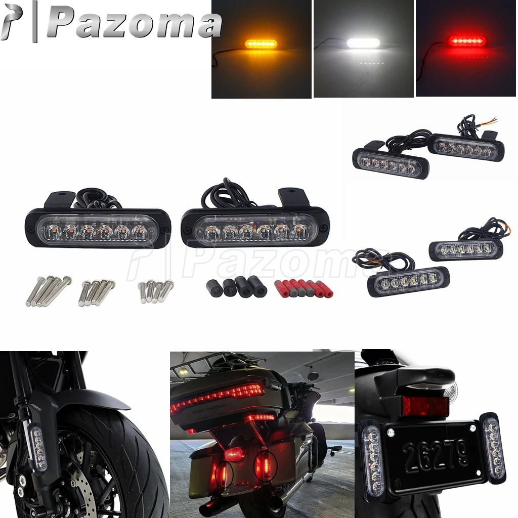 Универсальный мотоциклетный двойной светодиодный стоп-сигнал B6 12 В IP67 лампа для