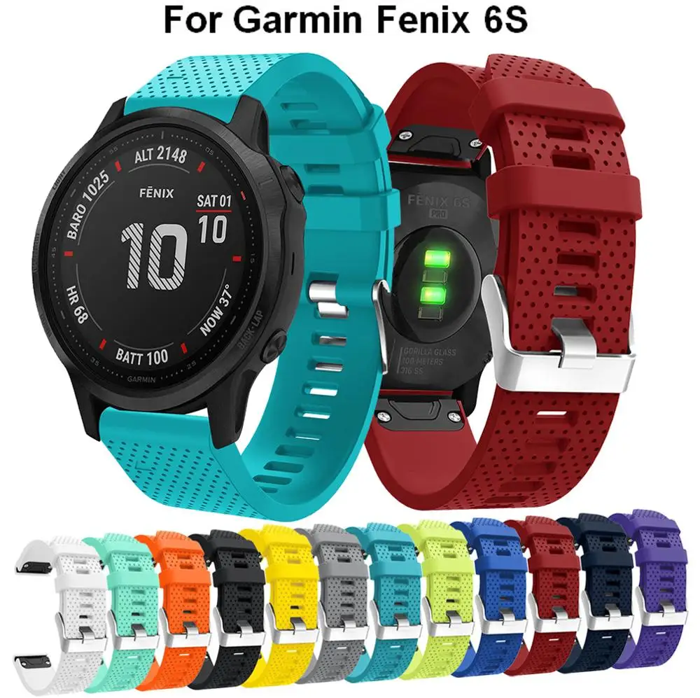 Быстросъемный силиконовый ремешок COMLYO для Garmin Fenix 6S сменный 20 мм браслет 5S