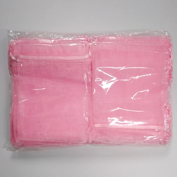 

100pcs Pink Organza Bag Wedding Gift Bag Pouches Jewelry Packaging Bags Jewellery Bags Pouch 7x9 9x12 10x15 13x18 15x20 20x30cm