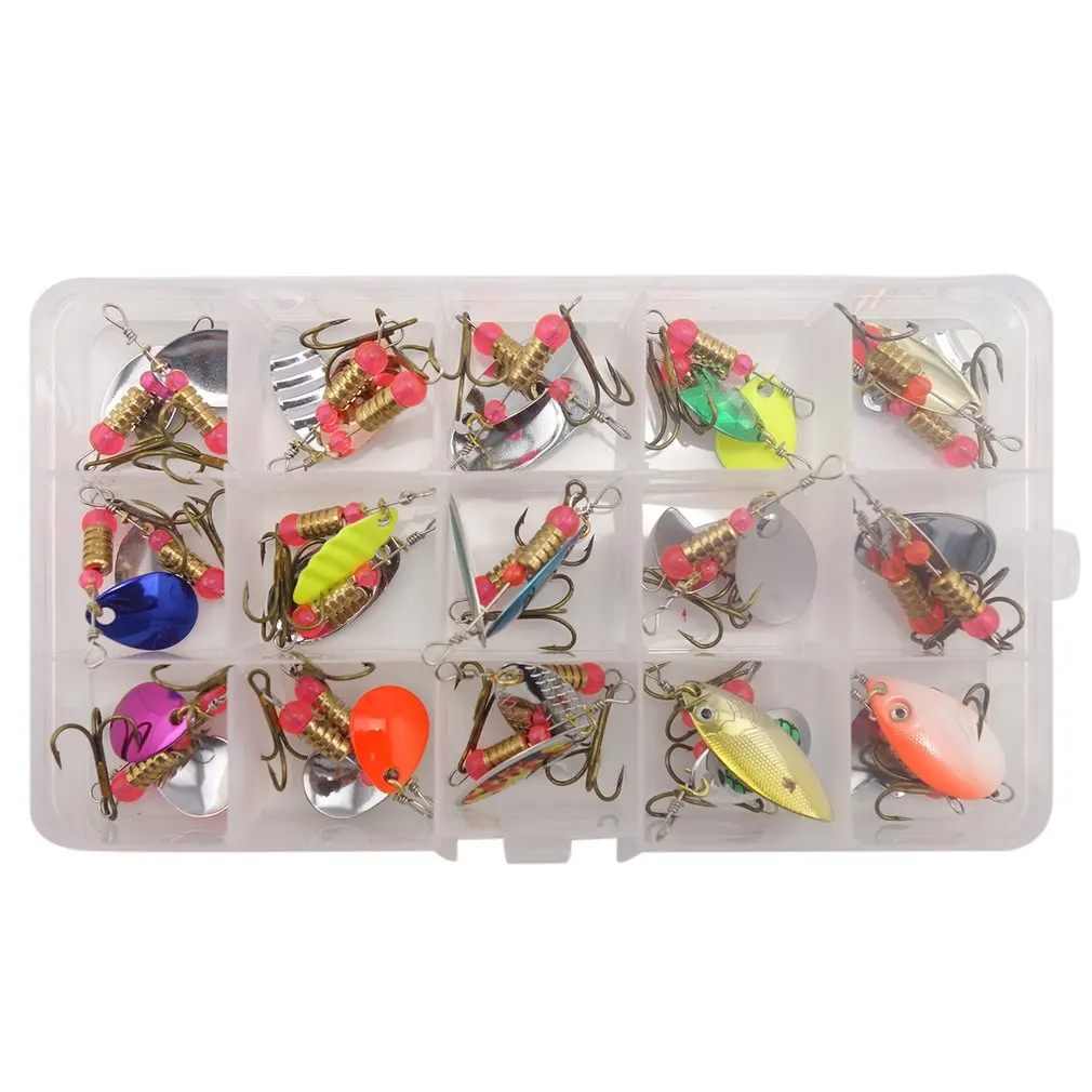 30 PCS/Set Artificial Bait Lures Fishing Lures Spinner Bait Attractant Hook Tool Set Outdoor Fishing Tool Accessories Hot Sales