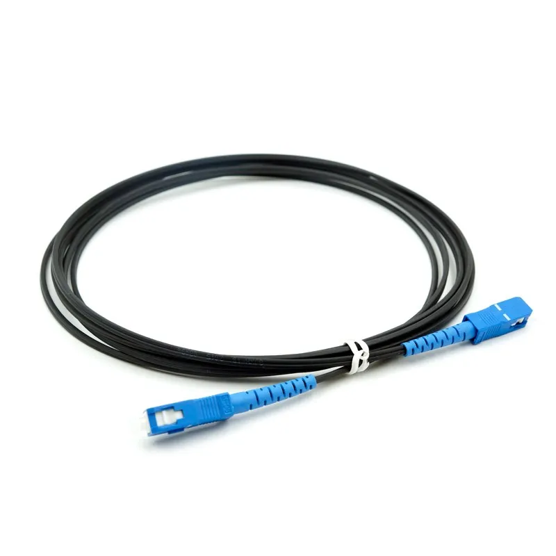 10 шт. SC UPC Одномодовый симплексный волоконно оптический патч корд FTTH G657A черный