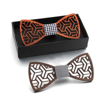 

Modern Bow Tie Wood Bow Tie with personalised Gift Box Will you be my Groomsman Groomsmen Gifts Wood Bow Ties for Men