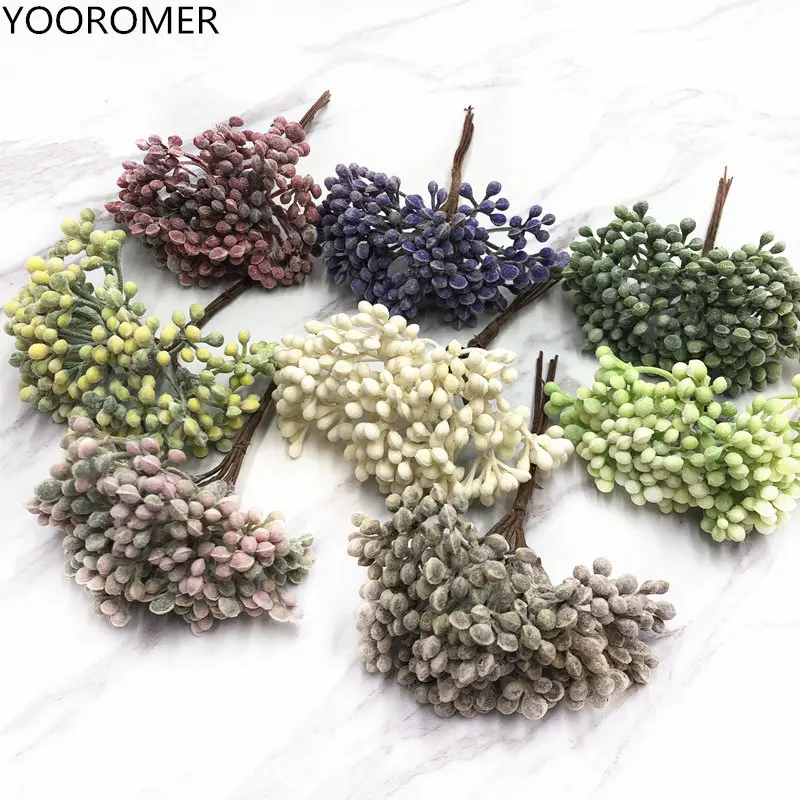 Искусственные цветы YOOROMER 6 шт. букет из травы с мелкими частицами растений