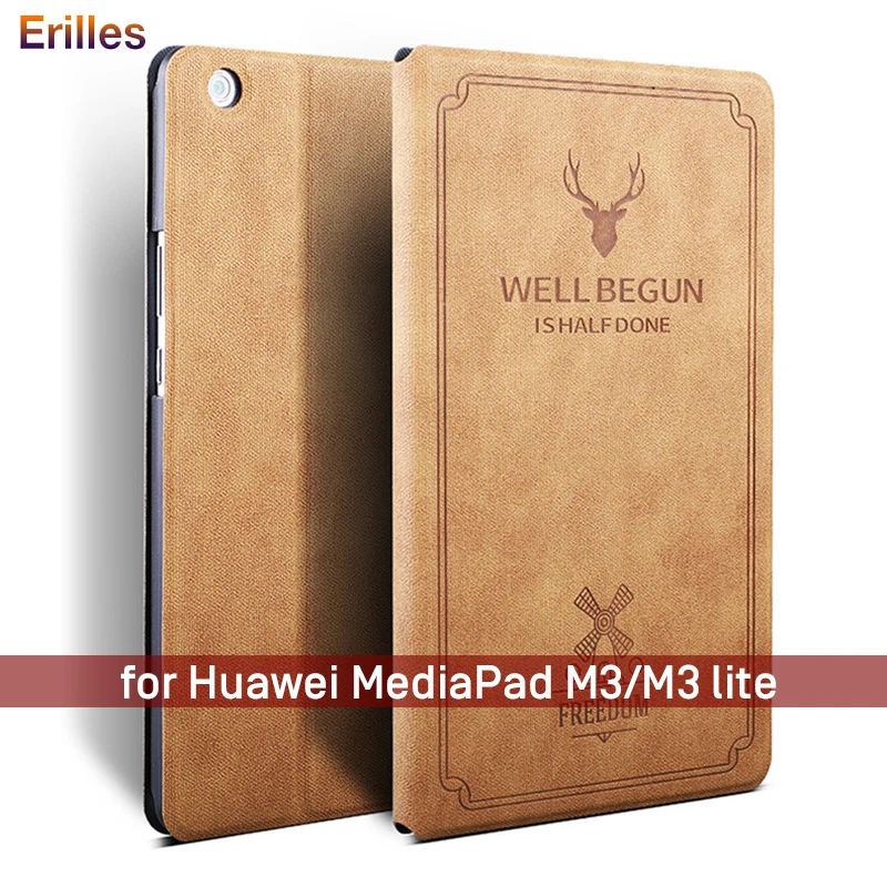 

Fashion Deer 3D Printed Case for Huawei MediaPad M3 8.4" PU leather Stand Cover Smart Case for Huawei M3 Lite 8'' BTV-W09/DL09