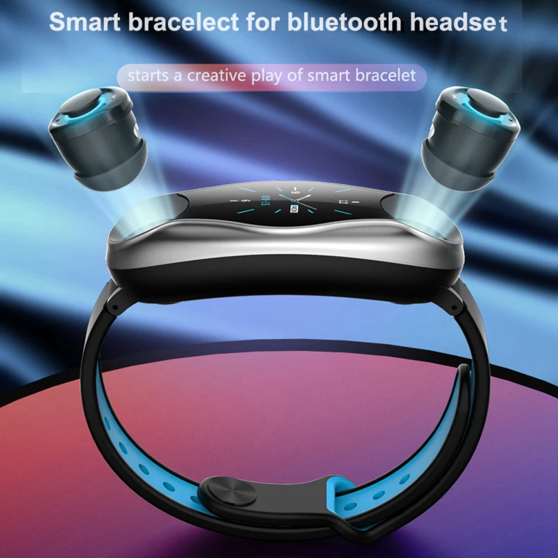 Bluetooth 5,0 Смарт-часы с наушниками для мужчин и женщин фитнес-браслет IP67 водонепроницаемые спортивные часы для samsung huawei беспроводные наушники