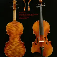 Настоящая фотография редкая скрипка мастер Wang's own Work 200-y старая ель No. W29