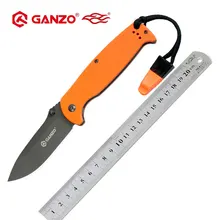 58-60HRC Ganzo G7413 440C G10 ручка со свистком складной нож выживания походный инструмент карманный нож тактический edc Открытый инструмент